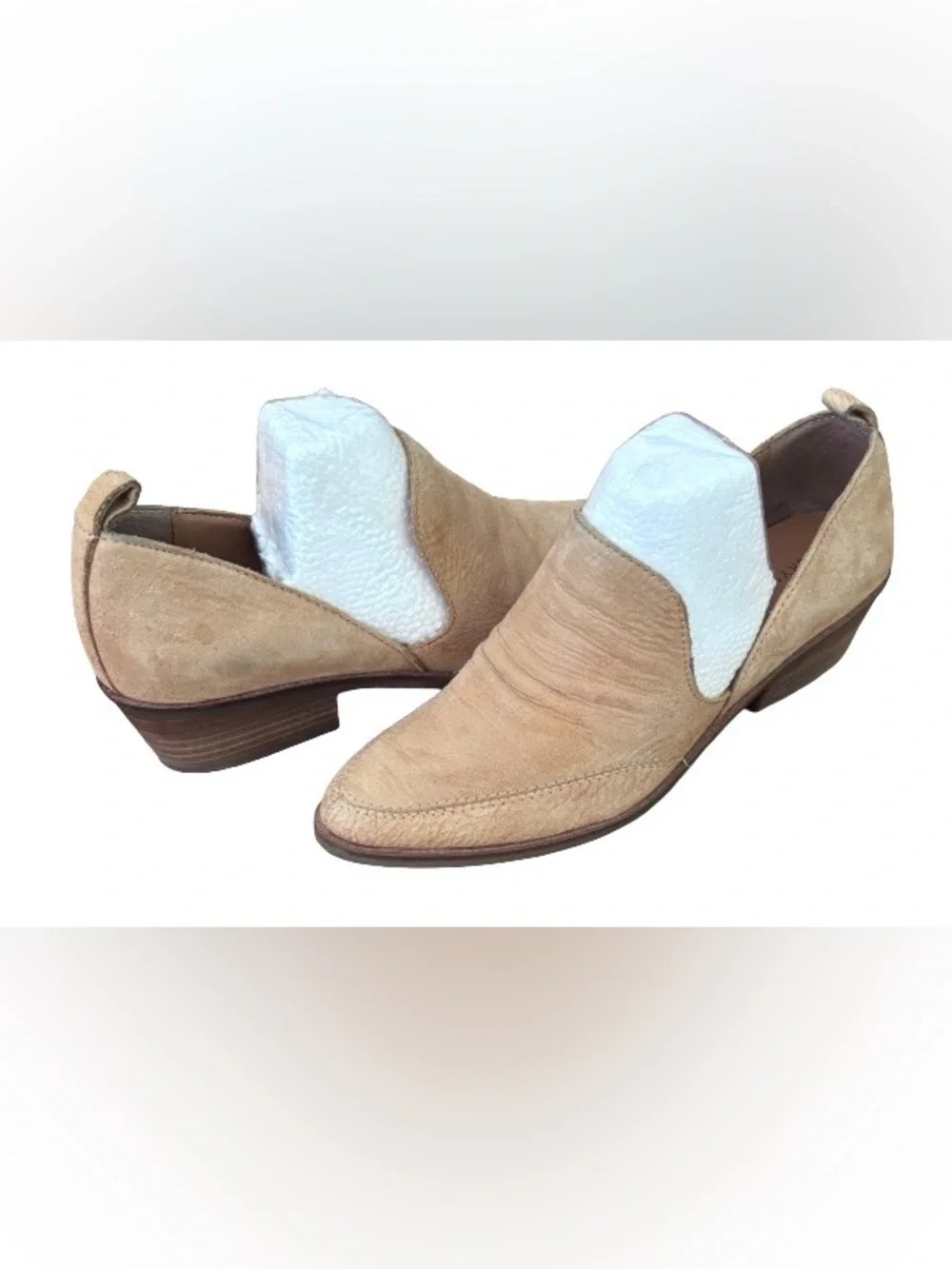 Lucky Brand Mahzan Dune ankl bootie w blk heel SZ 6 coastal Cowgirl